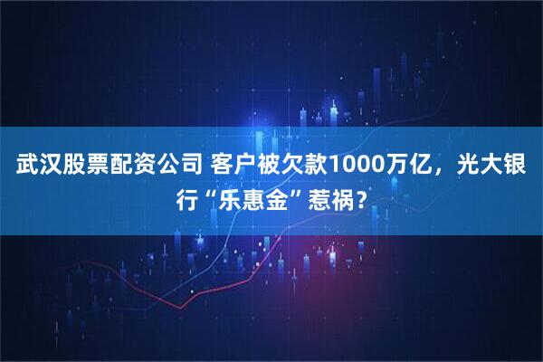 武汉股票配资公司 客户被欠款1000万亿，光大银行“乐惠金”惹祸？